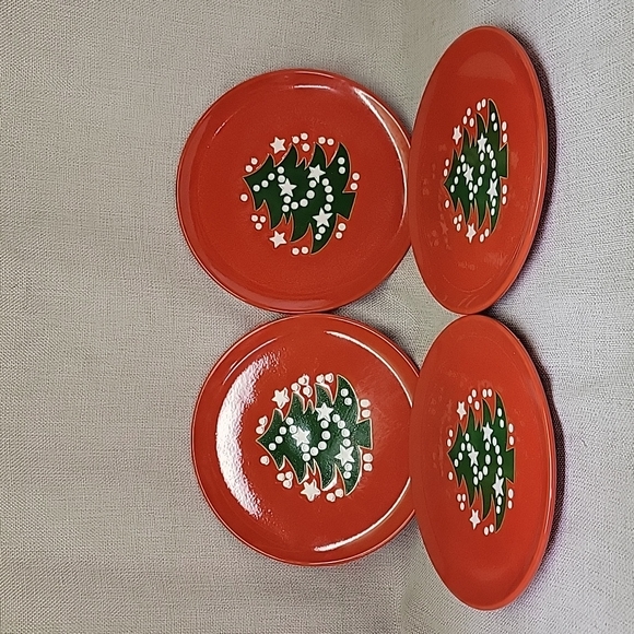 Waechtersbach Dessert Christmas Tree Plates Set Of 4... 7.5” Germany - Picture 1 of 3